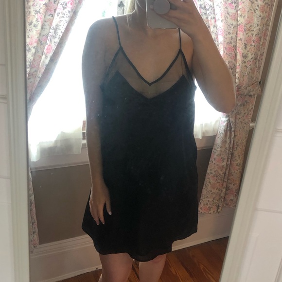 Strappy Mesh Black Dress - Picture 4 of 6